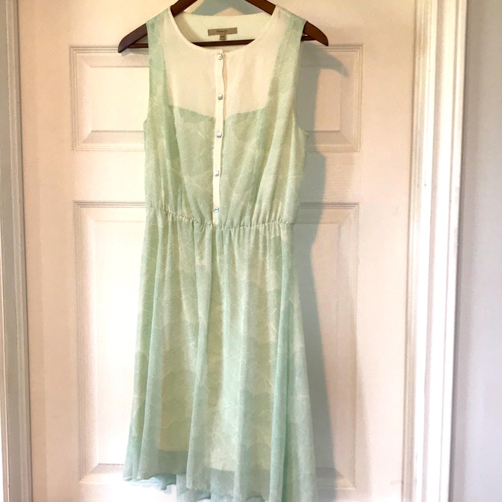 Mint green chiffon-style dress